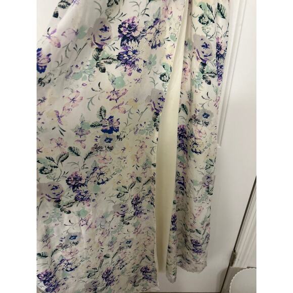 Winds Of Change Silk Blend Floral Whimsical Fairycore Halter Neck Maxi Dress SM - Picture 6 of 12